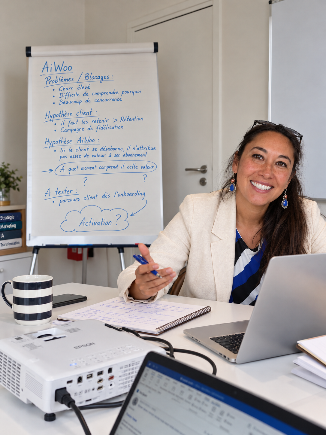 Mélanie Wong en séance de travail